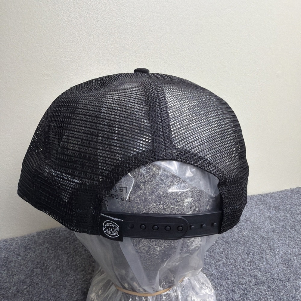 Mens Chicago Cubs New Era Black Trucker 9FIFTY Snapback Hat Cap Patch OSFA - Picture 3 of 5